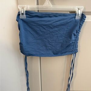 SHEIN Blue Gathered Tube Top